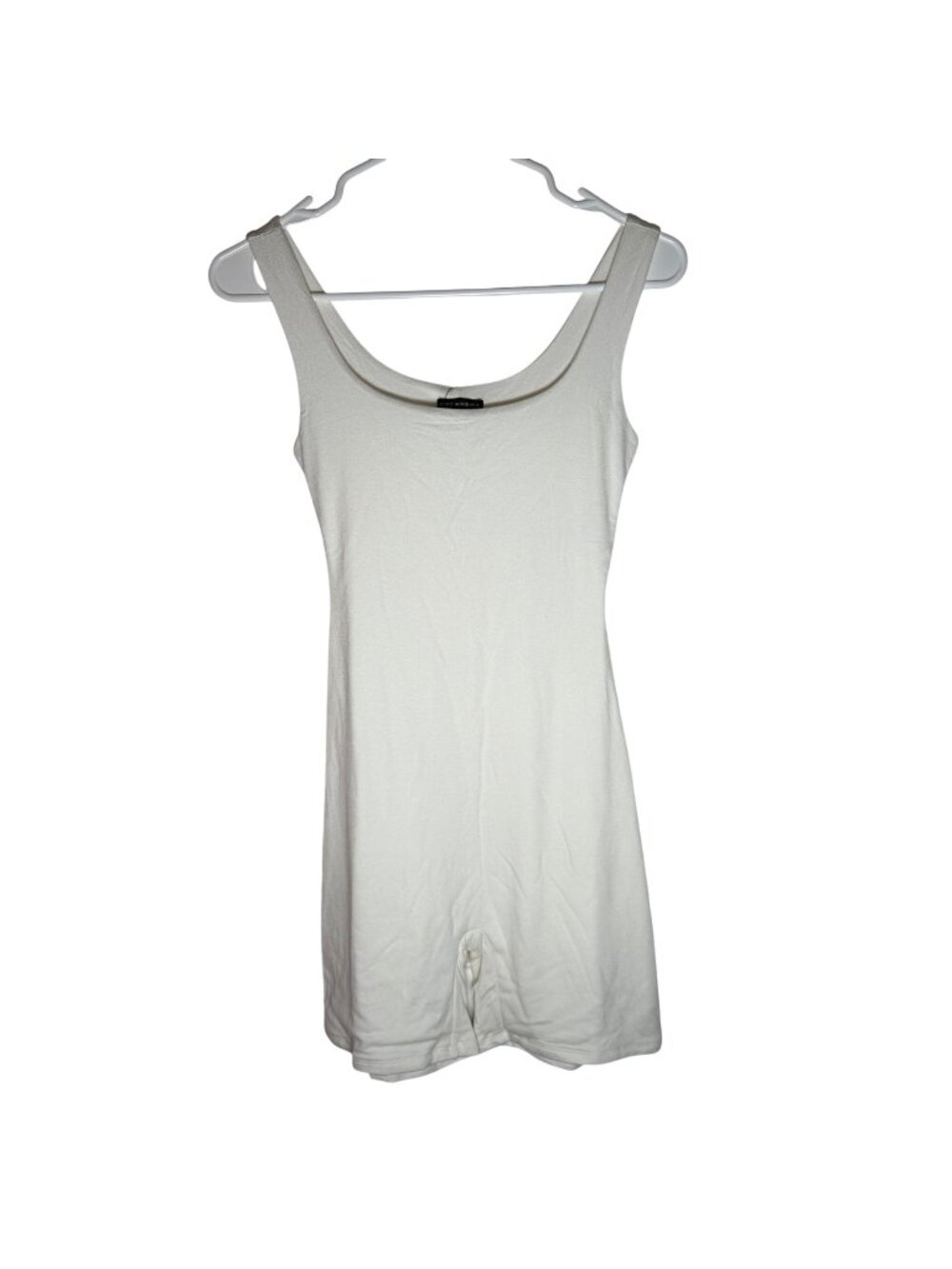 Naked Wardrobe Sleeveless White Romper Size Medium NWT